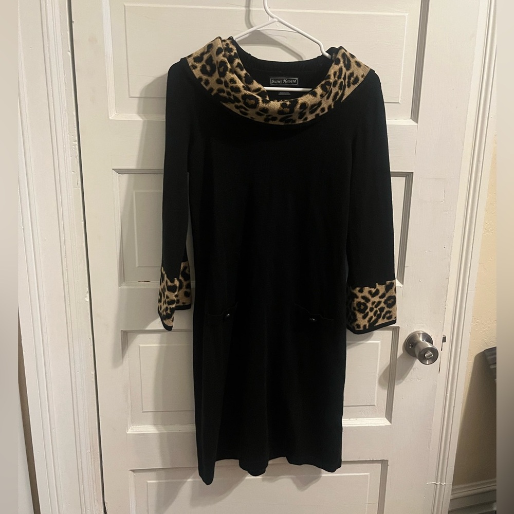 Cheetah Print Sweater Dress
